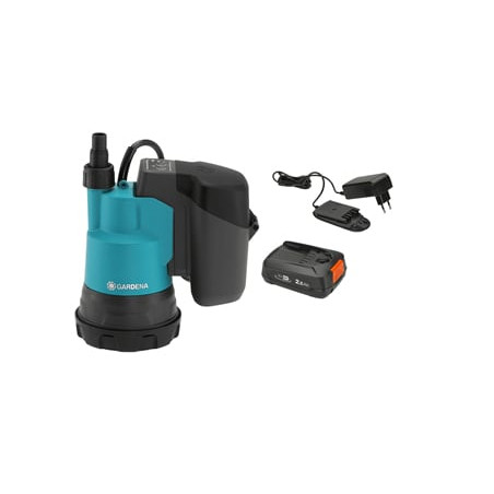 pompa sommersa a pressione garden a batteria 2000/2 18v p4a nero/blu