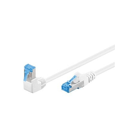 Cavo di rete goobay patch cat6a s/ftp 90 grade 0.50m angolo bianco