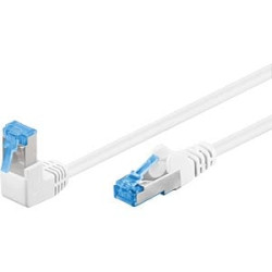 Cavo di rete goobay patch cat6a u/utp 1x90 grade 2m angolo bianco
