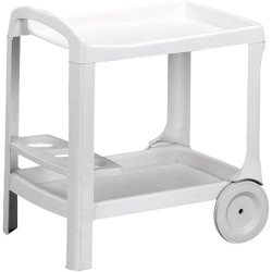 Carrello di servizio progarden in plastico bianco [ast36cbi]