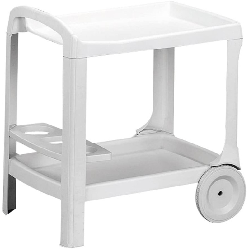 Carrello di servizio progarden in plastico bianco [ast36cbi]