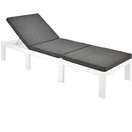 Lettino in resina progarden fisso bianco [hai08ccb]