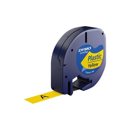 Nastro dymo letratag band 12mm x 4m nero/giallo [s0721620]
