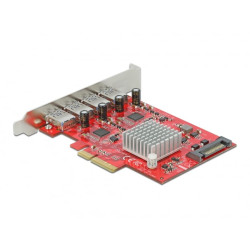 Scheda pcie delock 4x 10 gigabit usb-a [90481]