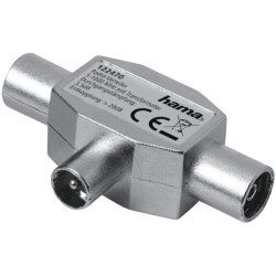 Splitter antenna hama 2 prese coassiali argento