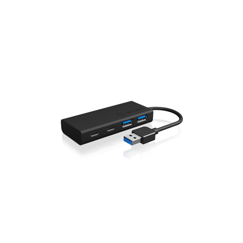 Hub usb icybox ib-hub1426-u3 nero [60493]