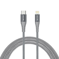 Cavo usb nevox type-c usb lightning 1m grigio/argento [1885]