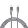Cavo usb nevox type-c usb lightning 1m grigio/argento [1885]