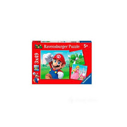 Puzzle ravensburger - super mario 3x49pz [05186]