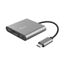 Adattatore multiporta trust dalyx 3-in-1 usb-c [23772]