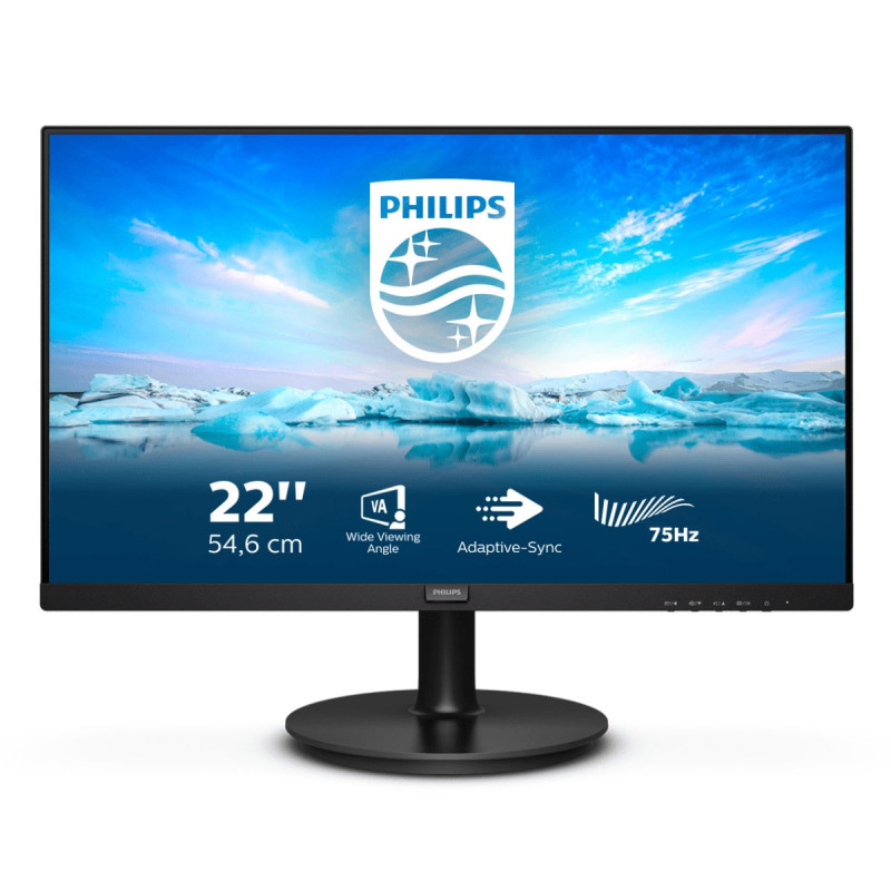 Monitor led 22'' philips v line 222v8la full hd 1920x1080p