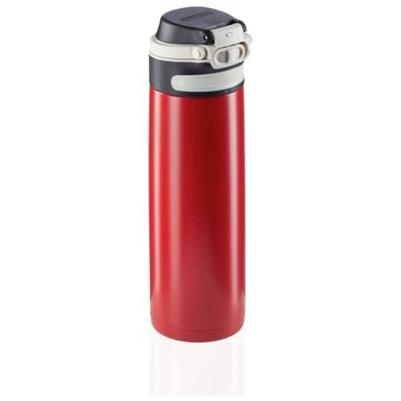 Thermos da viaggio leifheit in acciaio inossidabile 600ml nero/rosso