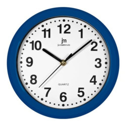 Orologio da parete lowell 00710-a cerchio blu e bianco