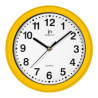 Orologio da parete lowell 00710-y cerchio giallo e bianco