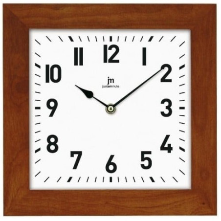 Orologio da parete lowell 21035n in quarzo quadrato legno