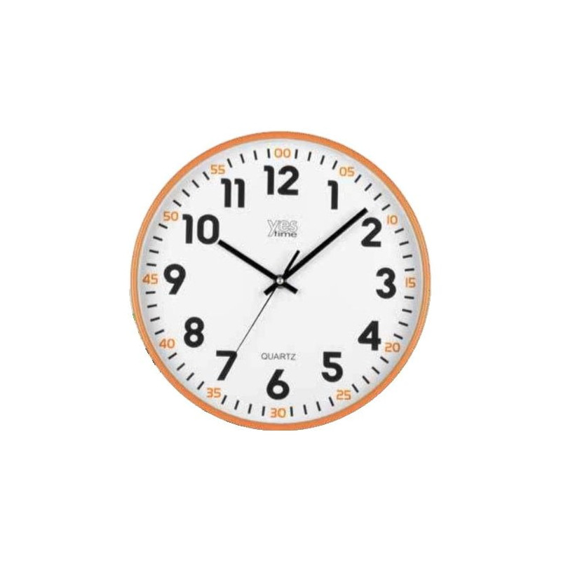 Orologio da parete lowell d30cm bianco/arancia 00720yo