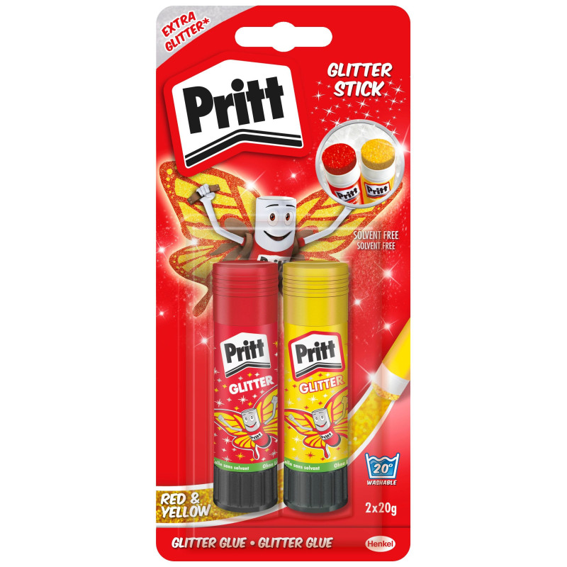 Colla henkel pritt glitter blister 2pz 20g