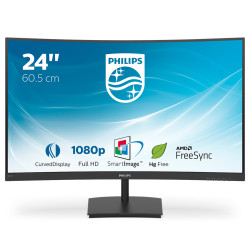 Monitor led 24" philips e line 241e1sc full hd 1920x1080p 4ms