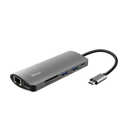 Hub usb usb-c trust dalyx 7-in-1 usb-c in alluminio