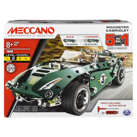 Meccano mm spin master da 5 macchina da corsa verde multicolore [6040176]