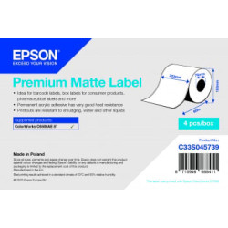 Etichetta epson premium rotolo continuo 203mmx60m bianco [c33s045739]