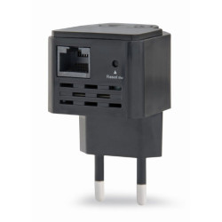 Wireless extender gembird wnp-rp300-03 300mbps nero [wnp-rp300-03-bk]