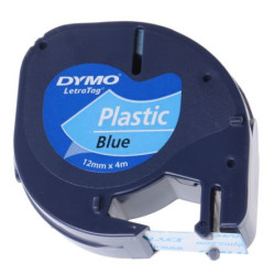 Nastro etichettatrice dymo letratag 12mm x 4m nero/blu [s0721650]