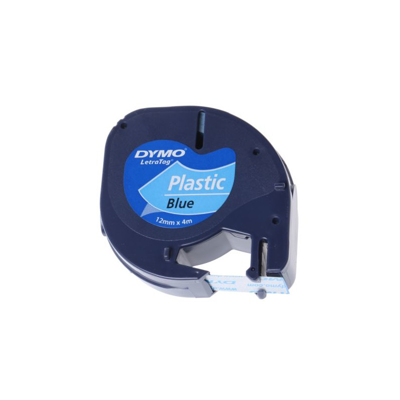 Nastro etichettatrice dymo letratag 12mm x 4m nero/blu [s0721650]