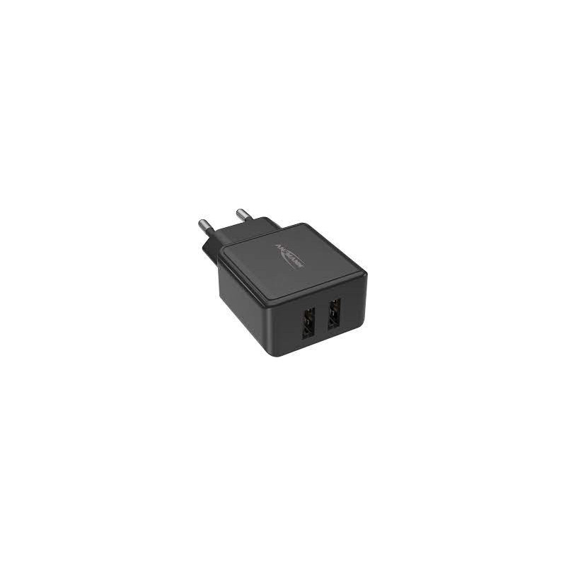 Alimentatore da rete ansmann hc212 2xusb 2400ma nero [1001-0106]