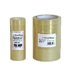 Torre 10 rotoli nastro adesivo 15mmx66mt trasparente starline [1140]