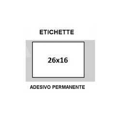 Etichette printex rettangolari per prezzatrice 26x16mm 10pz bianco