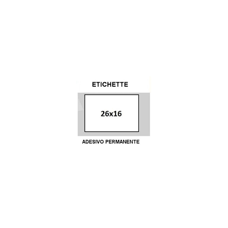 Etichette printex rettangolari per prezzatrice 26x16mm 10pz bianco