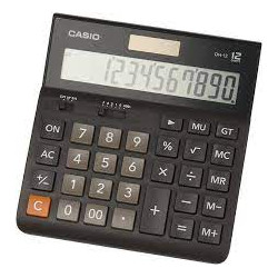 Calcolatrice casio d-12bk da tavolo nero [dh-12bk]