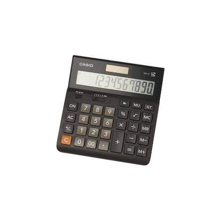 Calcolatrice casio d-12bk da tavolo nero [dh-12bk]