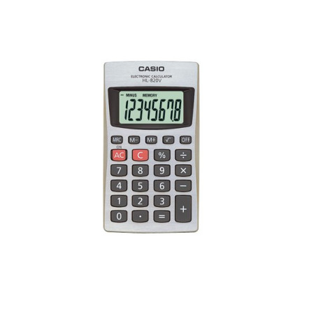 calcolatrice tascabile casio hl-820va grigio [hl-820va]