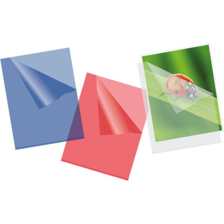 Copertina pvc point a4 18/100 100pz trasparente rosso [909139]