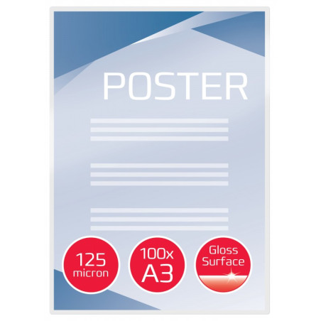 Pouches gbc finitura lucida a3 2x125my 25pz [3747237]