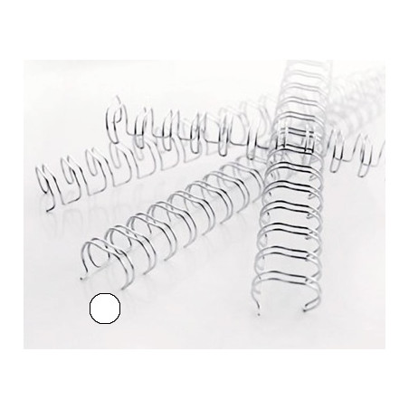Spirali metalliche gbc wirebind 21 anelli dorso 5mm 100pz bianco