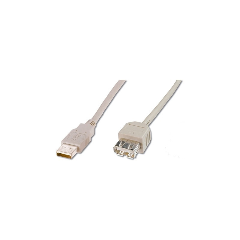 Cavo di estensione digitus usb 2.0 tipo a 1.8m beige [lp8150]