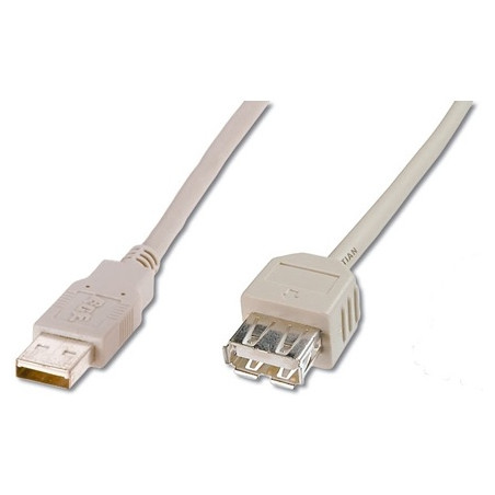 Cavo di estensione digitus usb 2.0 tipo a 1.8m beige [lp8150]