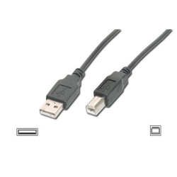 Cavo digitus usb 2.0 3m nero [ak6723]