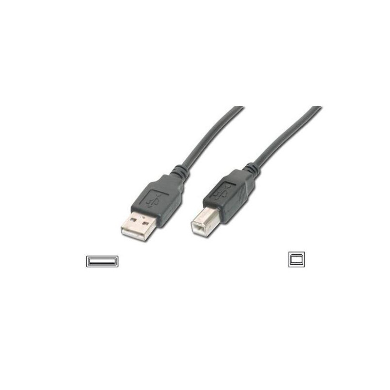 Cavo digitus usb 2.0 3m nero [ak6723]
