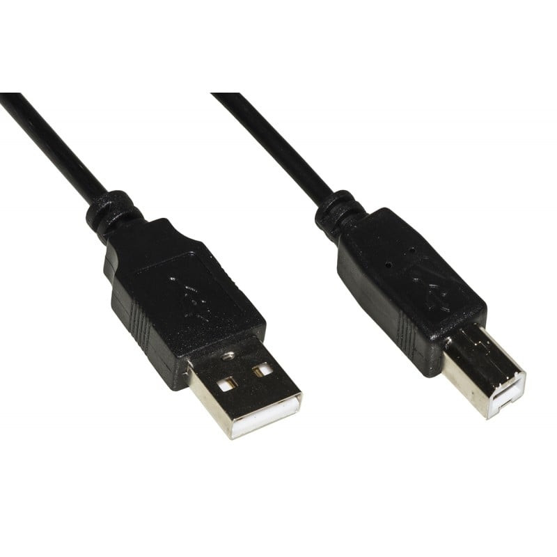 Cavo usb 2.0 link connettori a-b in rame 1.80m nero [lkcusb2n]