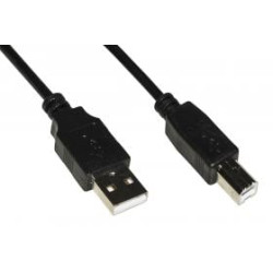 Cavo usb 2.0 link connettori a - b in rame 3m nero [lkcusb3n]