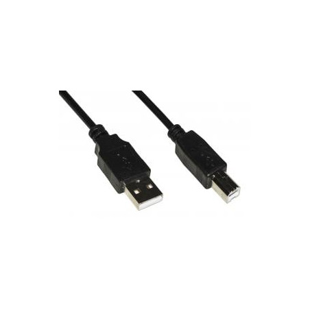 Cavo usb 2.0 link connettori a - b in rame 3m nero [lkcusb3n]