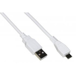 Cavo micro usb 2.0 link 2m bianco [lkcmb2]