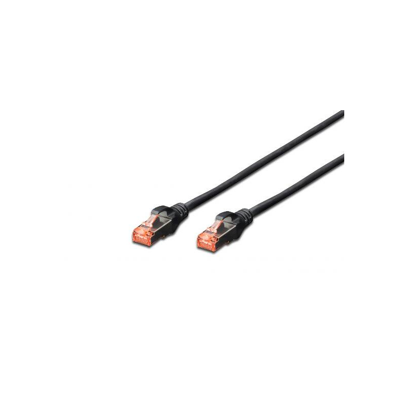 Cavo di rete digitus cat6 schermatura s-ftp ls0h 0.5m nero [dk1644005bl]