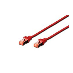 Cavo di rete digitus cat6 doppia schermatura s-ftp 0.5m rosso