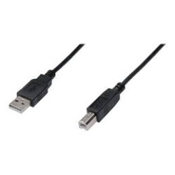 Cavo usb2.0 digitus connettori a-b 3m nero [ak300102030s]