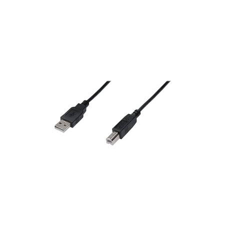 Cavo usb2.0 digitus connettori a-b 3m nero [ak300102030s]